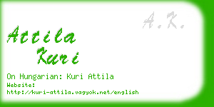 attila kuri business card
